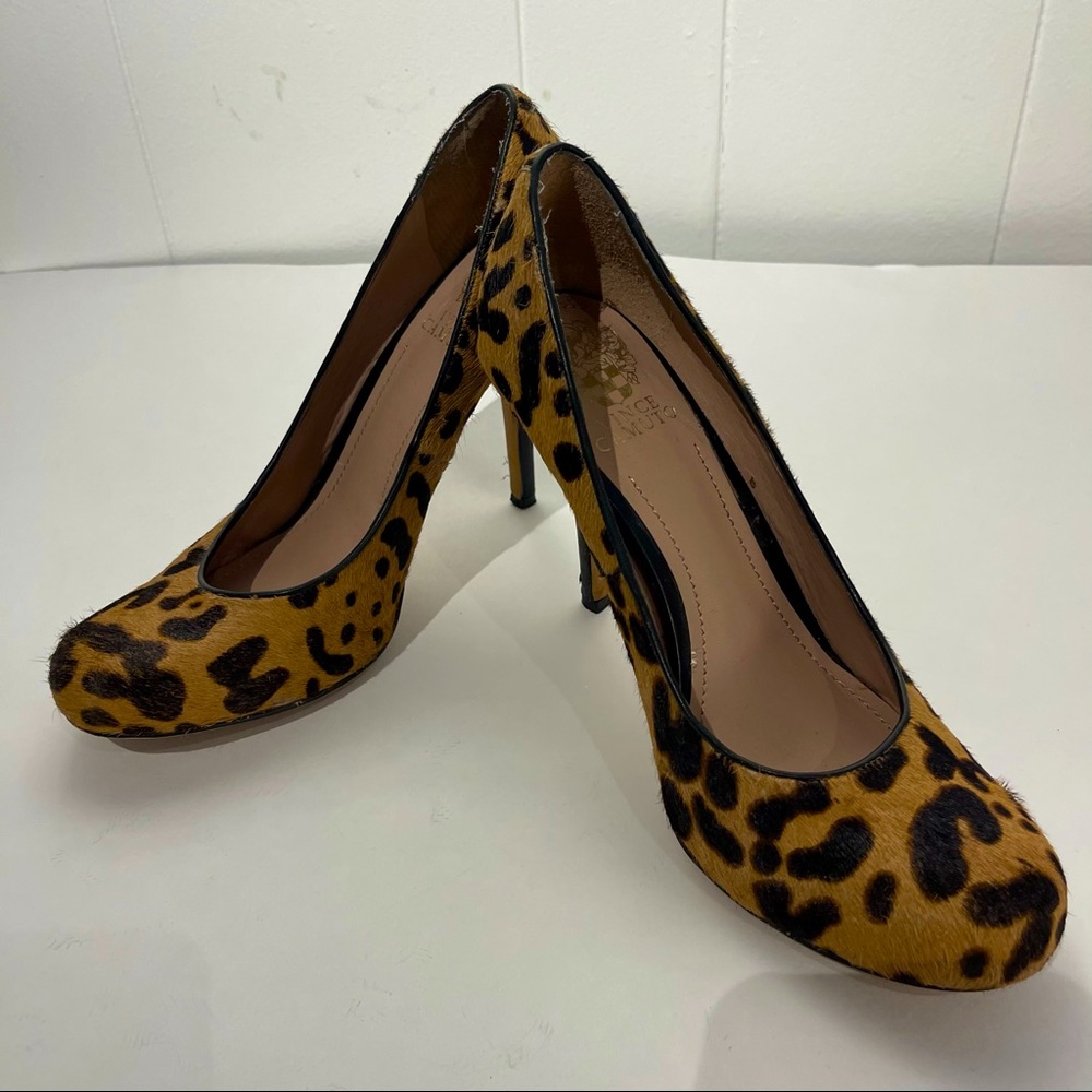 Vince Camuto Animal Hair Round Toe Pump